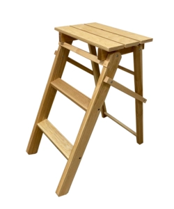 SCALETTA IN LEGNO DI FAGGIO 3 GRADINI, 55X60X32 CM